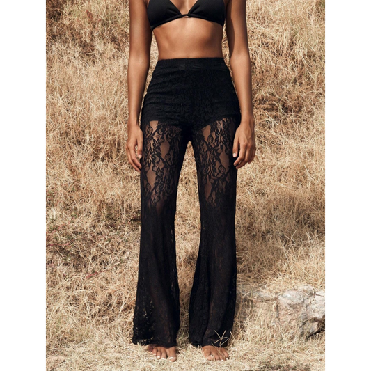 Lace Flare Highwaist Comfort Pants